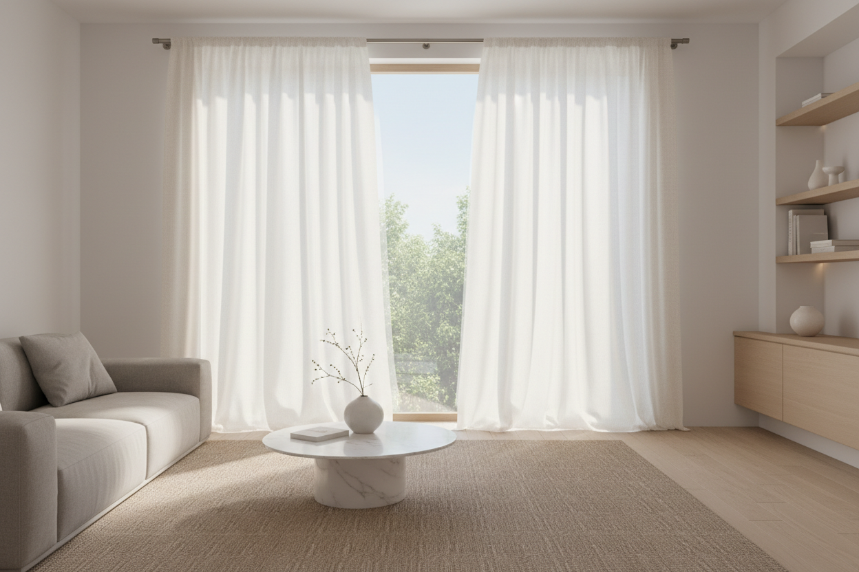 Gardinen aus Linen Cloud: Die perfekte Verbindung von Textur und Licht