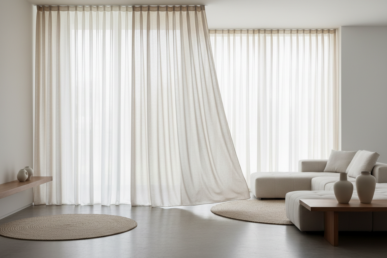 Gardinen als sanfte Brücke: Wie sie Innen- und Außenraum harmonisch verbinden