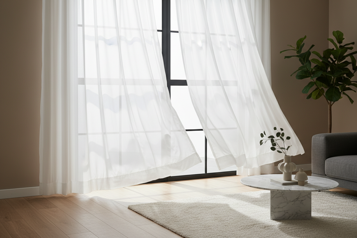Gardinen gestalten Räume: Wie „Cloud Weave“ für mehr Licht und Weite sorgt