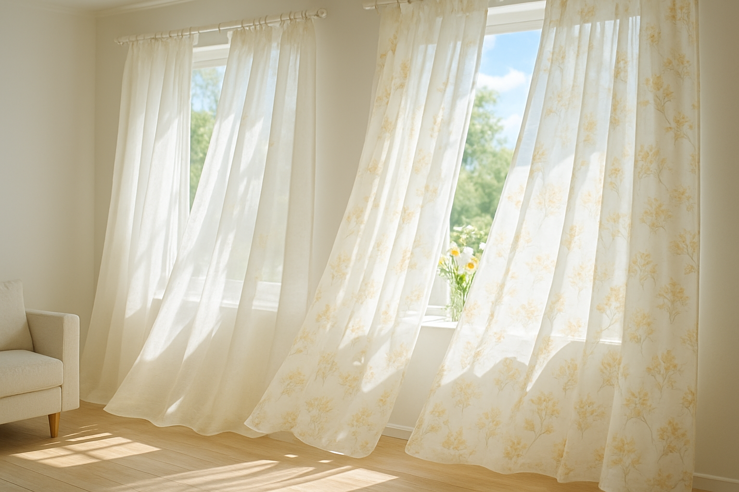 Gardinen im Sommer: Luftige Stoffe für mehr Komfort an warmen Tagen