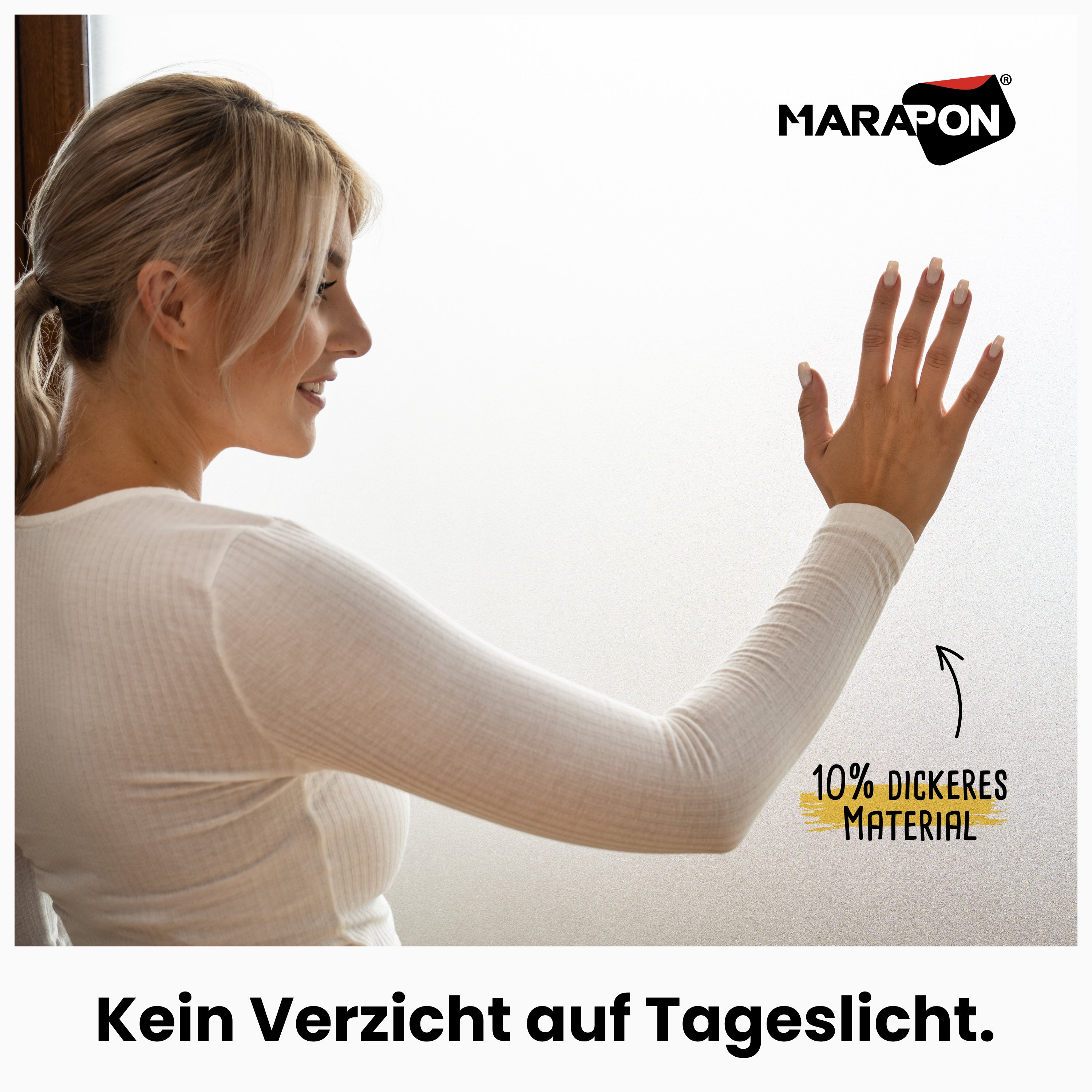 Fensterfolie Matt für Sichtschutz - selbstklebend außen und innen