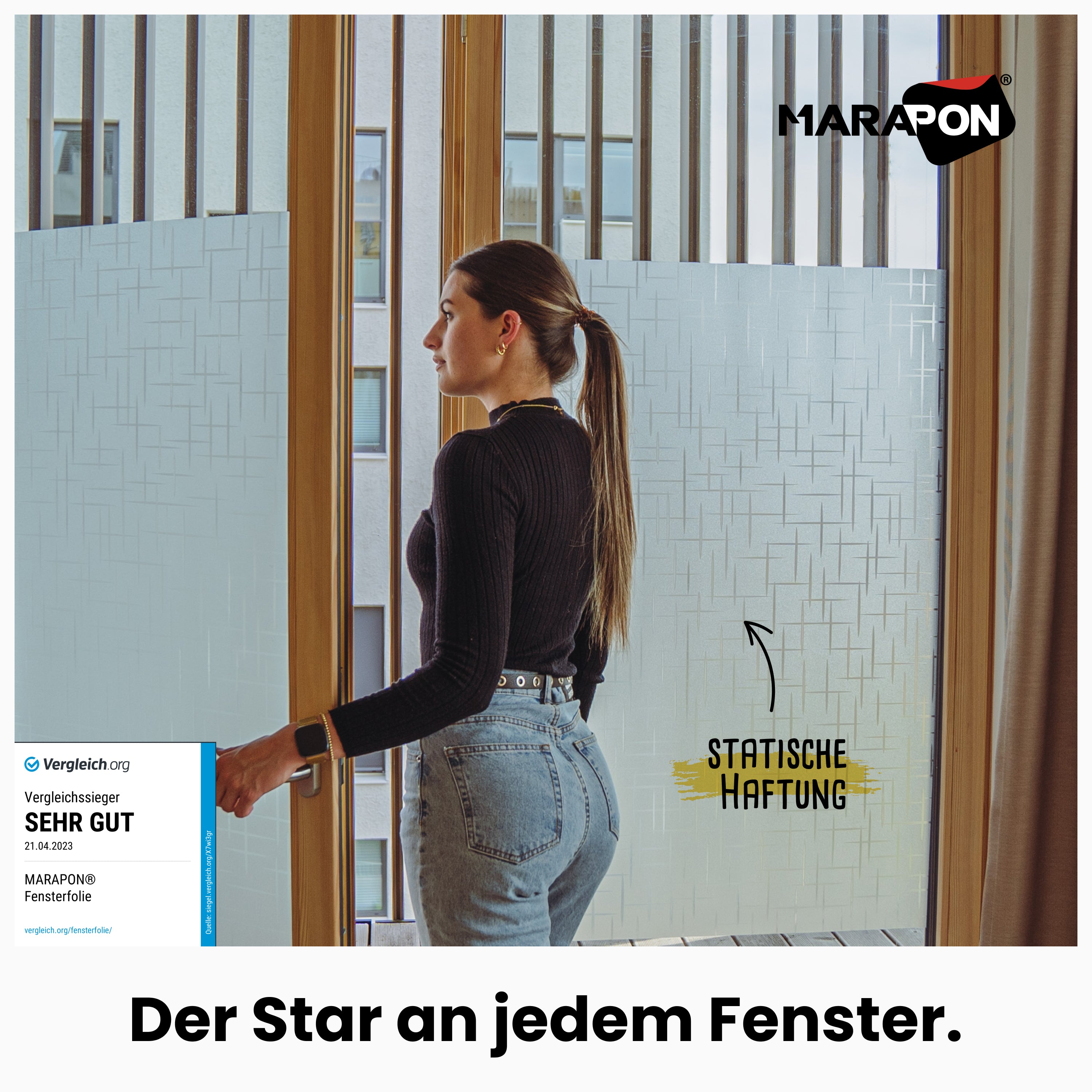 Sternenfolie matt für Fenster & Türen