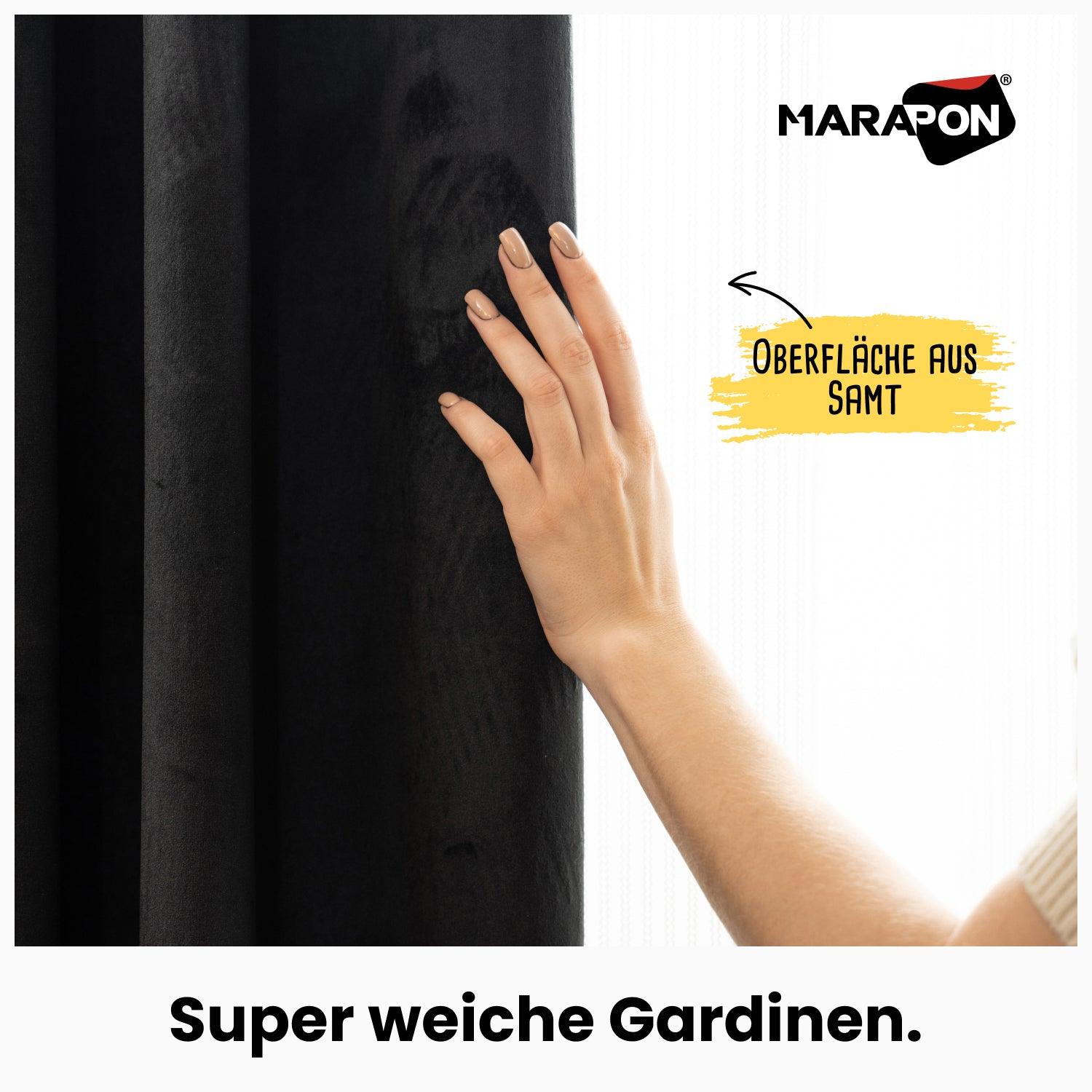 Samt-Gardinen (2 Stück) - MARAPON®