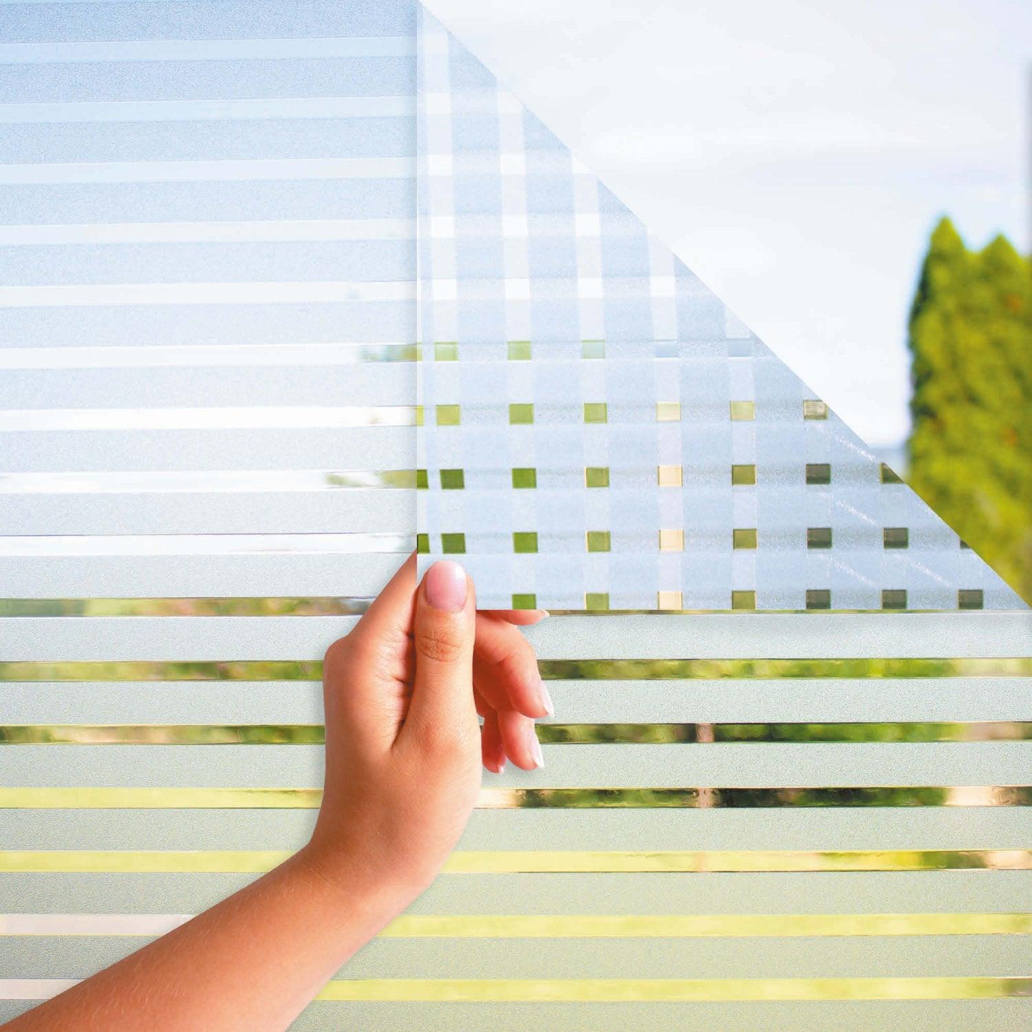 Fensterfolie - Sichtschutz - Streifen in Pastellfarben - Fensterbilder