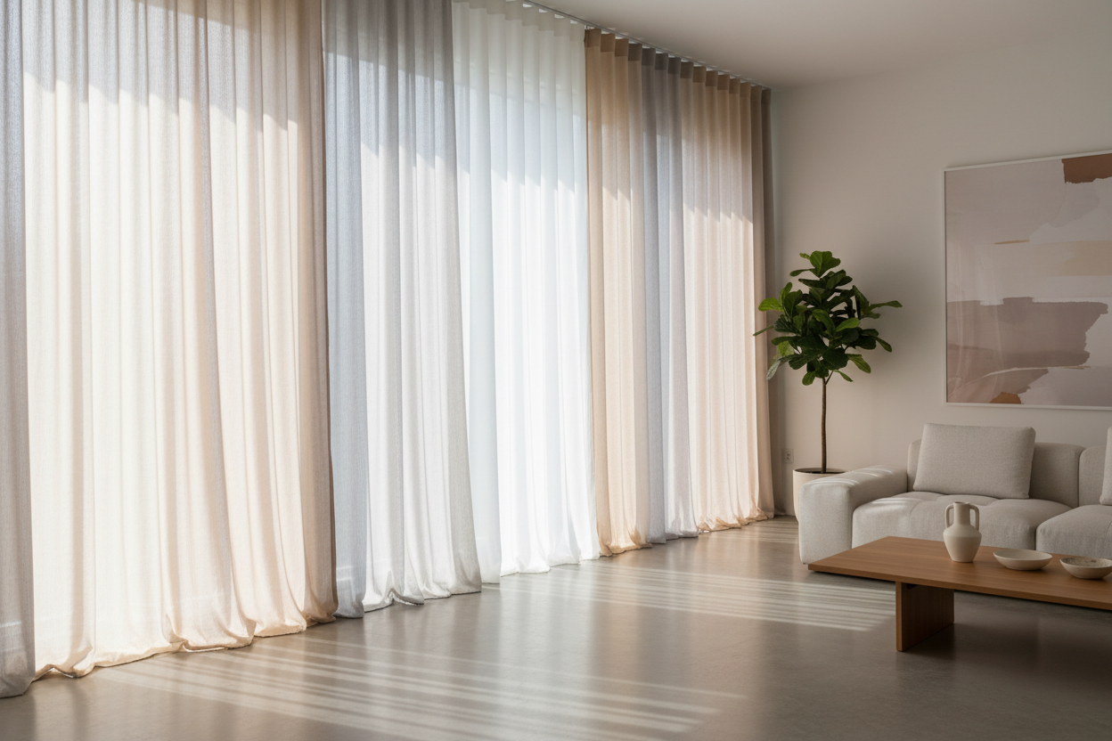Welche Gardinen passen zu Ihrem Raum? Transparenz und Fall als Gestaltungselemente