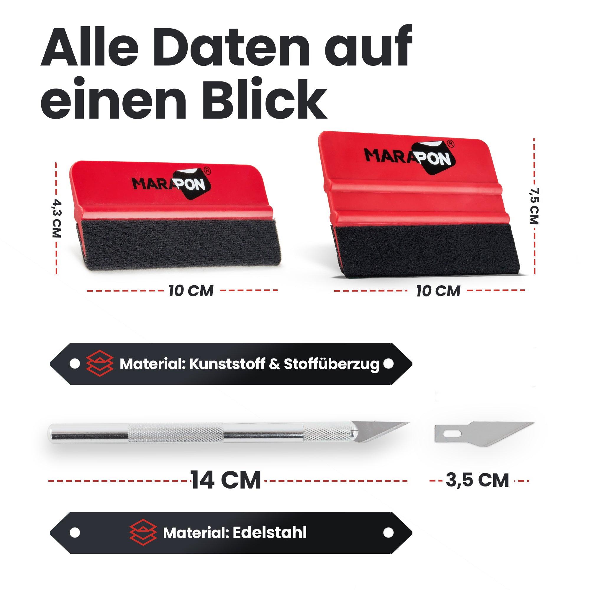 luckaide 10 Stück Folierungs Werkzeug, Rakel für Folie, Rakel Set