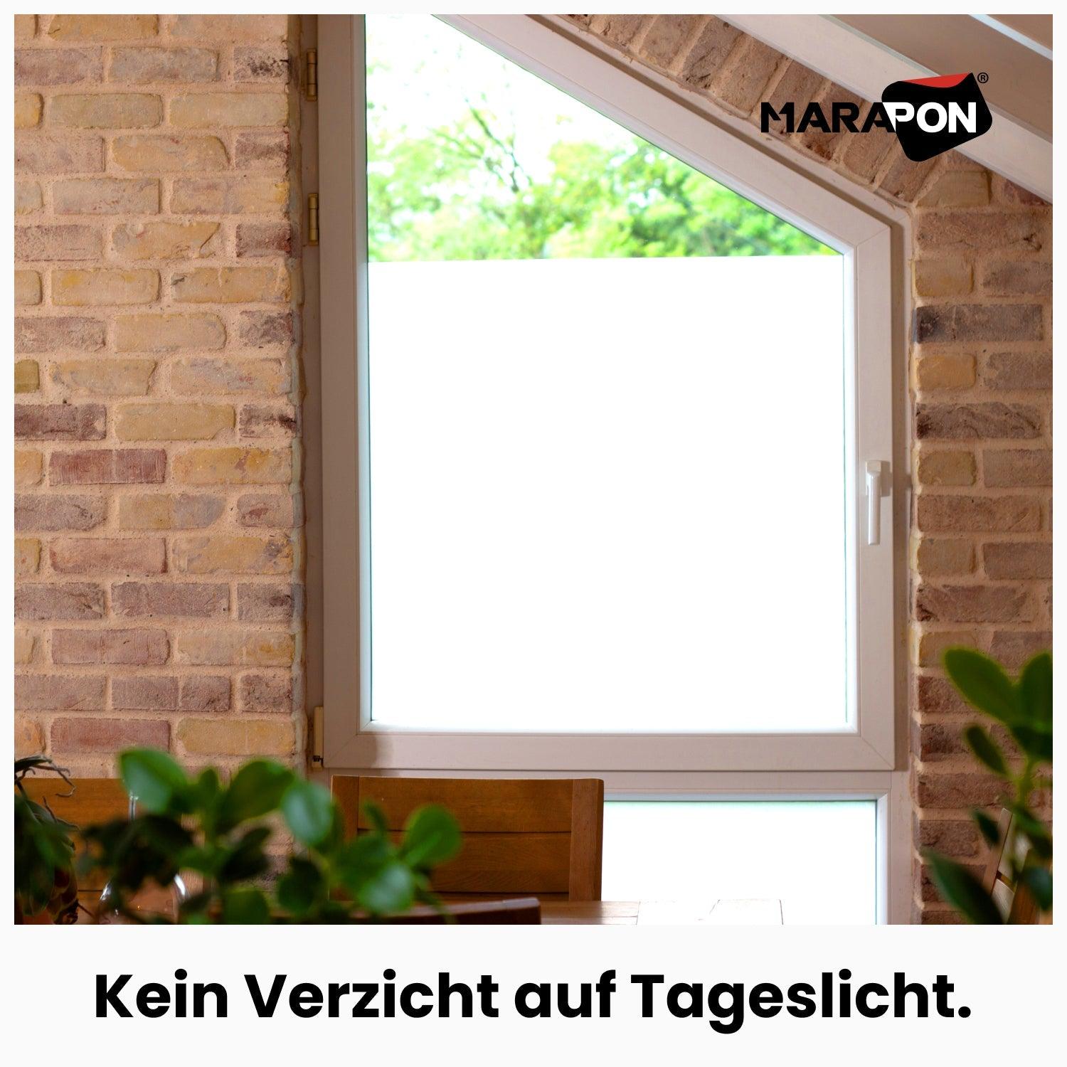 MARAPON ® Fensterfolie selbsthaftend Blickdicht [118x400 cm] inkl